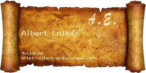 Albert Enikő névjegykártya