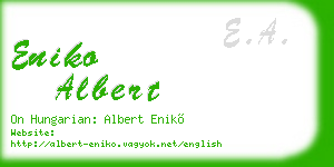 eniko albert business card